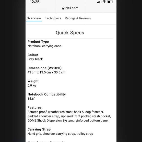 Tarsus Laptop Carrying Case 15.6 inch Black & Grey - Picture 5 of 10